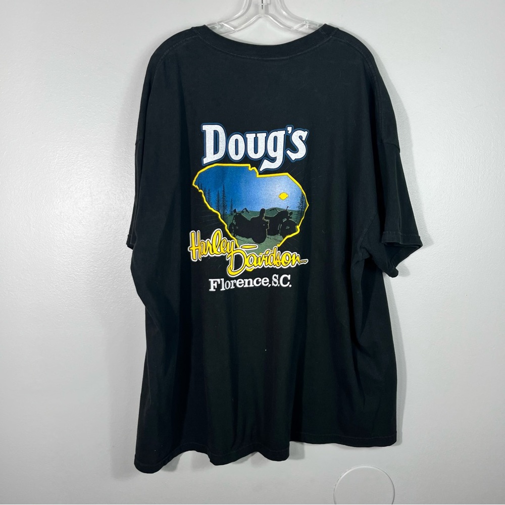 Harley Davidson Vintage Y2K Dice Flame Legend Rolls On T-Shirt Florence SC Biker - Picture 4 of 4